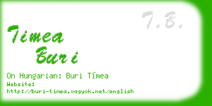 timea buri business card
